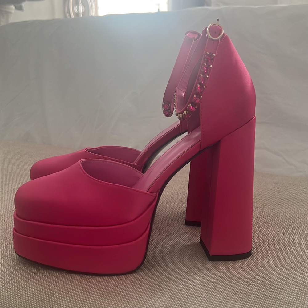 Hot pink platforms size 10